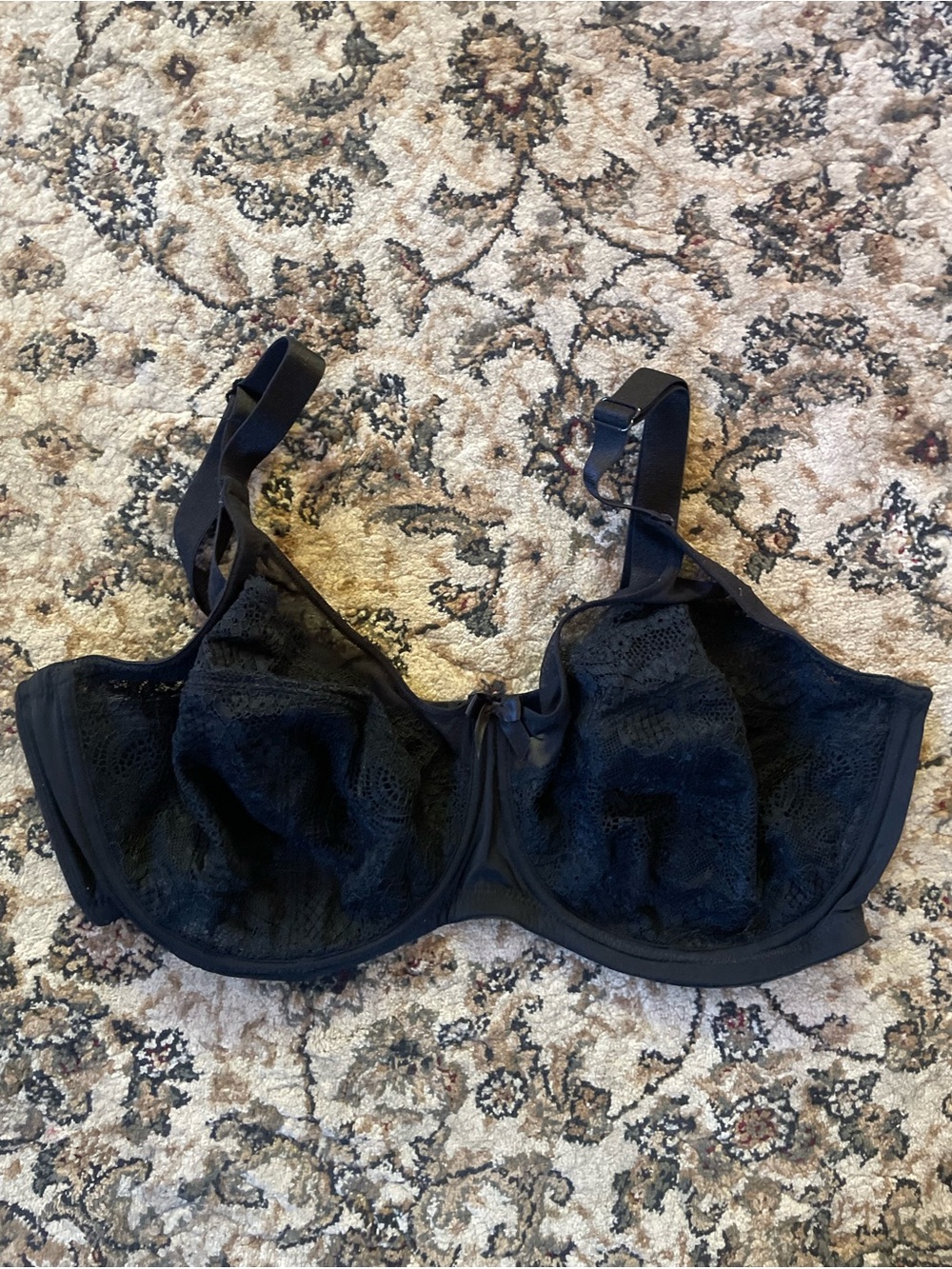 Parfait Black Lace Unlined Bra Feminine Event Casual Sexy Women’s Size 40G